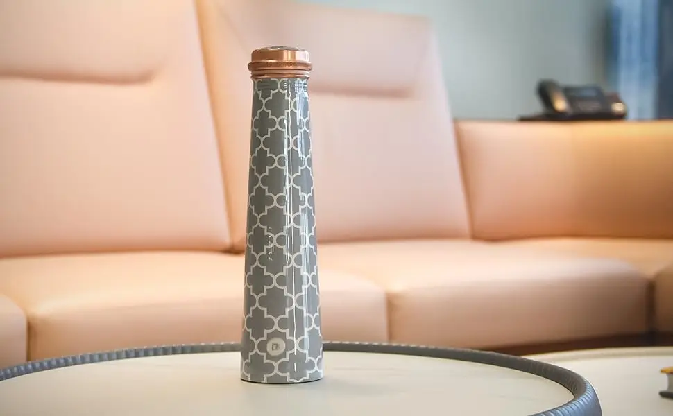 MARBLE PRINT SLIM SHAPE COPPER BOTTLE [1000ML]