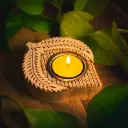 Wooden tealight holder “Leaf”