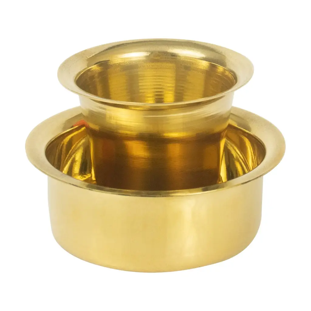 Shiny Brass Dabra Set – 150ml | Tamra Pital