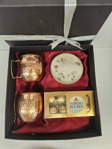 Premium Gift Hamper – Mule Mug Set | Wax Urli | Ferrero Box