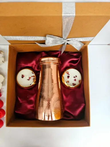 Premium Gift Hamper – Bedside Copper Bottle with Dry Fruits